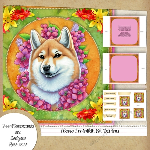 floral minikit Shiba Inu