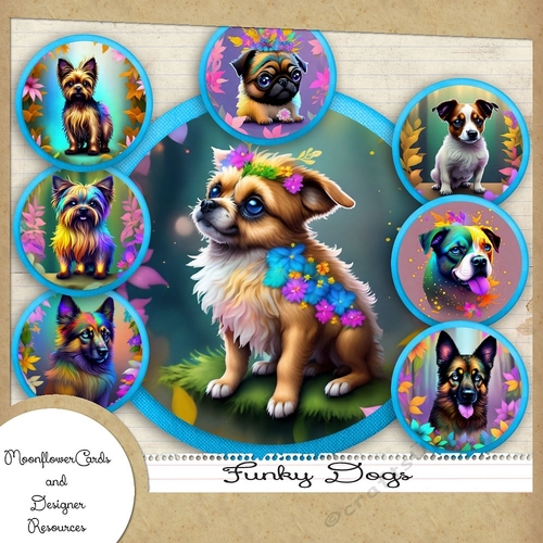 Funky Floral Dogs 