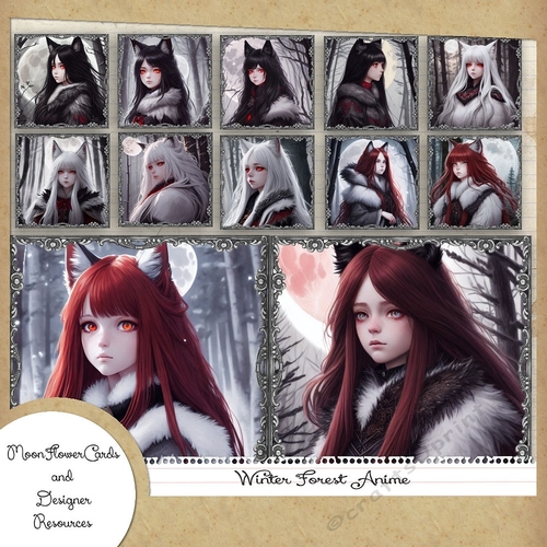 Winter Forest Anime Portraits