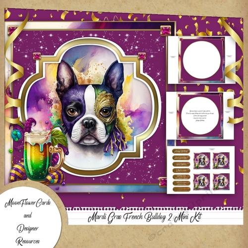Mardi Gras French bulldog Mini Kit 