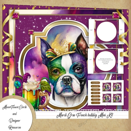 Mardi Gras French bulldog Mini Kit