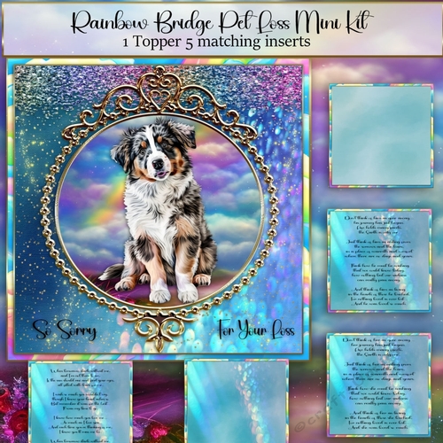 Rainbow Bridge Pet Loss Australian shepherd