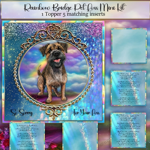 Rainbow Bridge Pet Loss Border Terrier