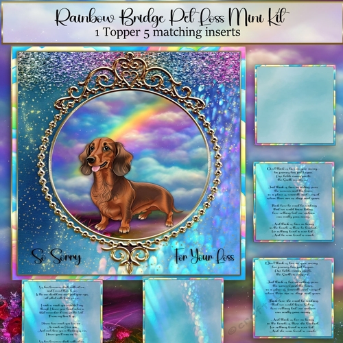Rainbow Bridge Pet Loss Dachshund 