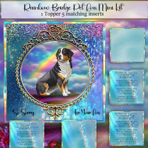 Rainbow Bridge Pet Loss Greater swiss mountain dog 