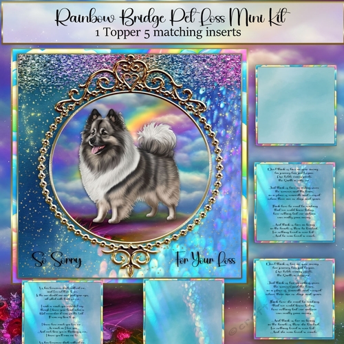Rainbow Bridge Pet Loss keeshond