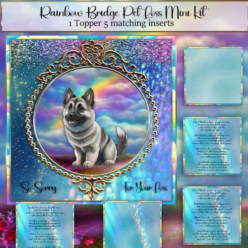 Rainbow Bridge Pet Loss Norwegian elkhound