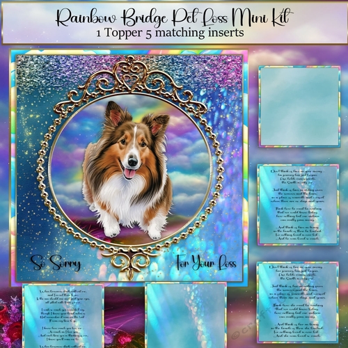 Rainbow Bridge Pet Loss Shetland sheep dog