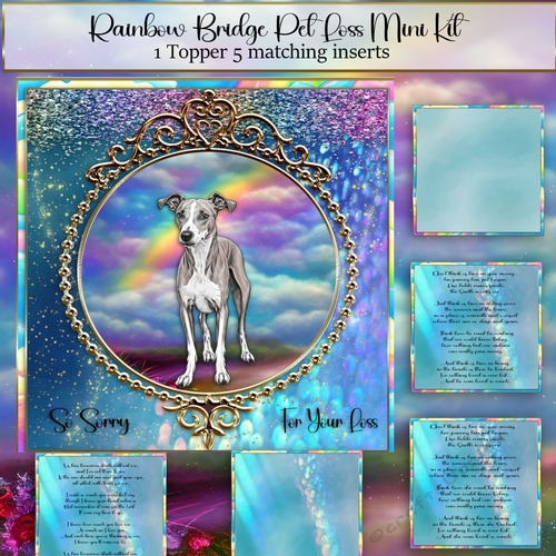 Rainbow Bridge Pet Loss whippet