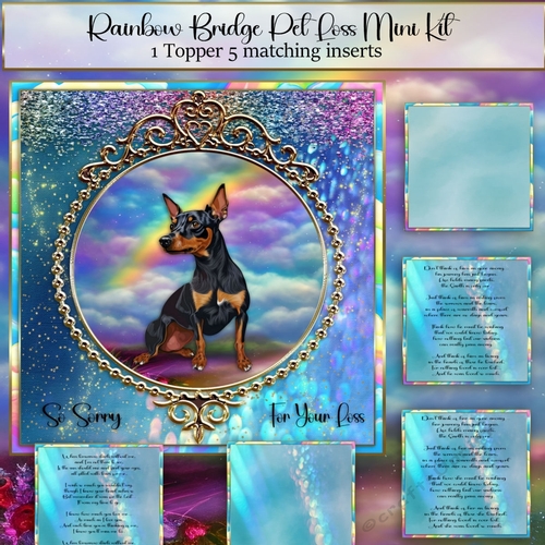 Rainbow Bridge Pet Loss miniature pinscher