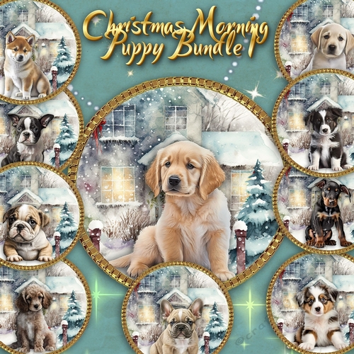 Christmas Morning Puppy Bundle 1