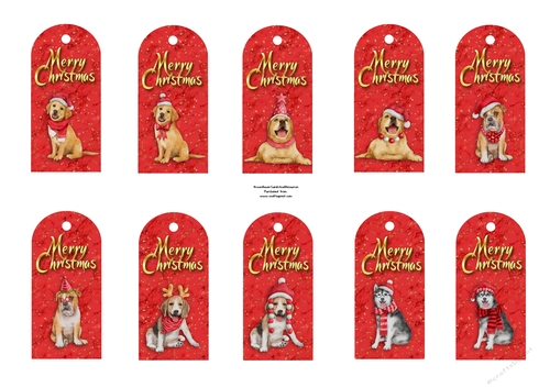 Christmas Dog Gift Tags