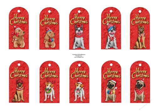 Christmas Dog Gift Tags