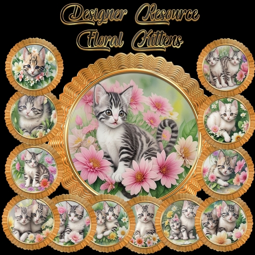 Floral Kittens