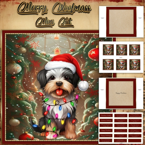 Merry Woofmas Mini Kit Biewer Terrier