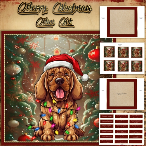 Merry Woofmas Mini Kit Bloodhound