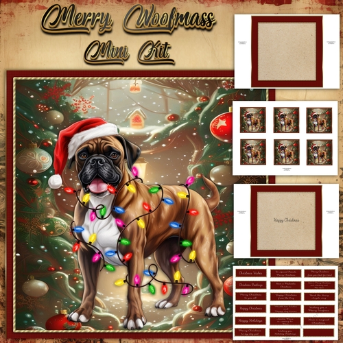 Merry Woofmas Mini Kit Boxer