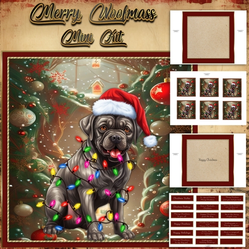 Merry Woofmas Mini Kit Cane Corso