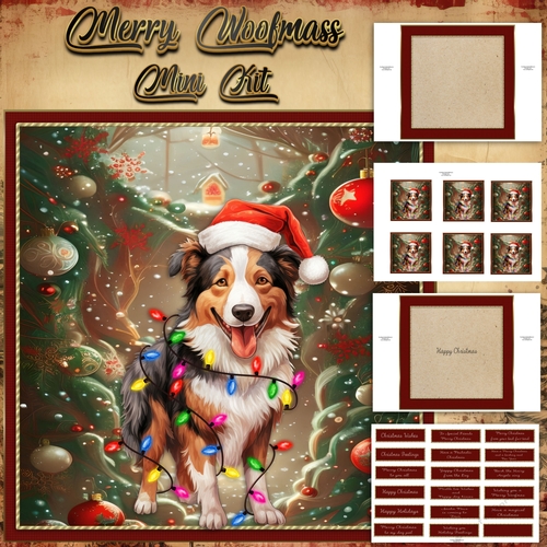 Merry Woofmas Mini Kit Collie
