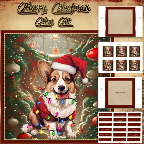 Merry Woofmas Mini Kit Corgi