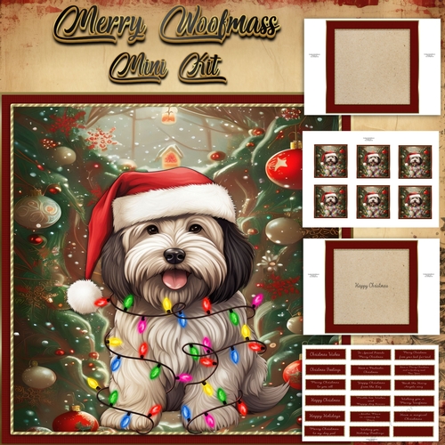 Merry Woofmas Mini Kit Havanese