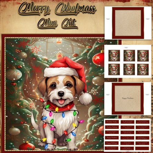 Merry Woofmas Mini Kit Jack Russell