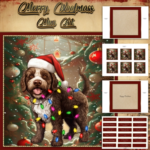 Merry Woofmas Mini Kit Lagotto Romagnolo