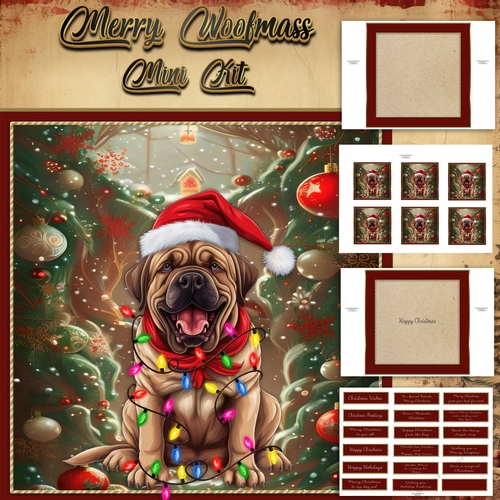 Merry Woofmas Mini Kit Mastiff