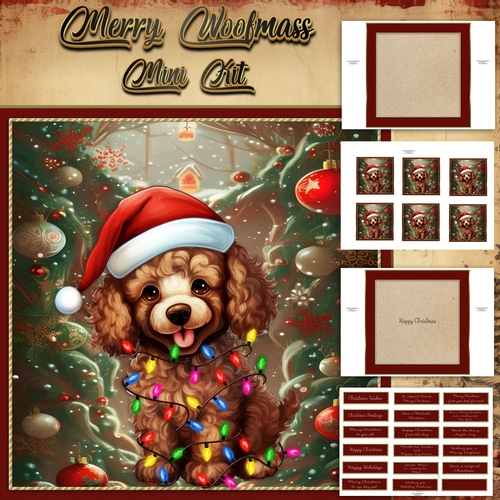 Merry Woofmas Mini Kit Poodle