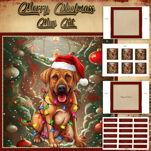 Merry Woofmas Mini Kit Rhodesian Ridgeback