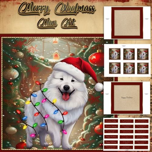 Merry Woofmas Mini Kit Samoyed