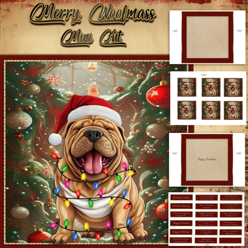 Merry Woofmas Mini Kit Shar-Pei