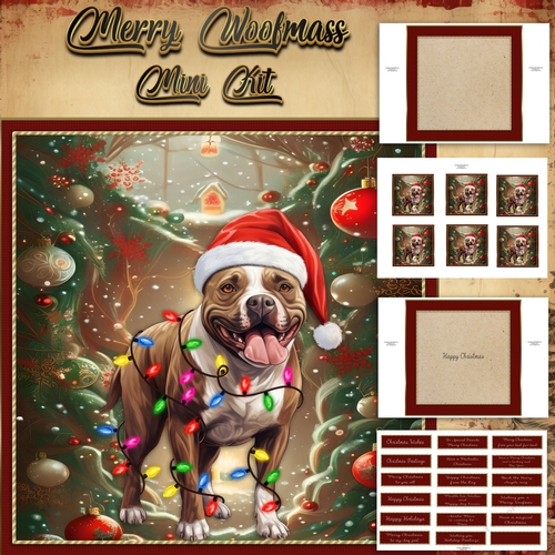 Merry Woofmas Mini Kit Staffie