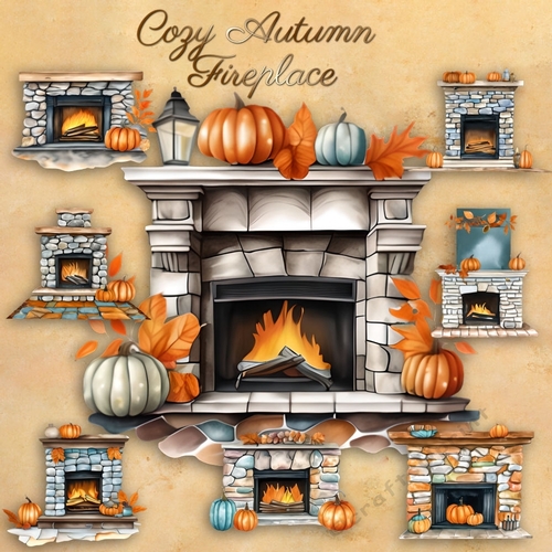 Cozy Autumn Fireplace