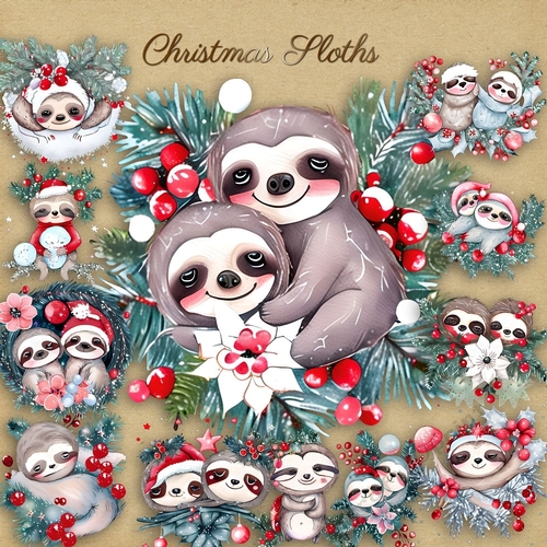 Christmas Sloths