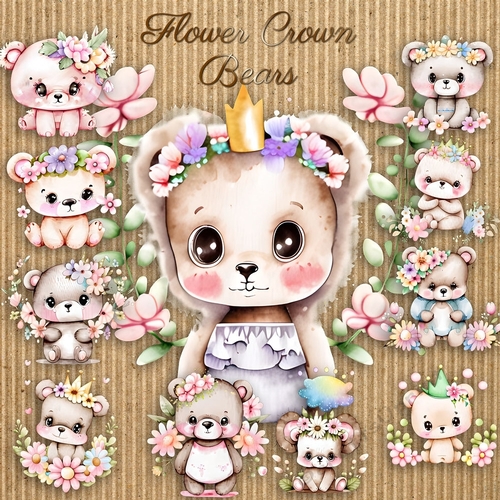 Flower Crown Teddy Bears