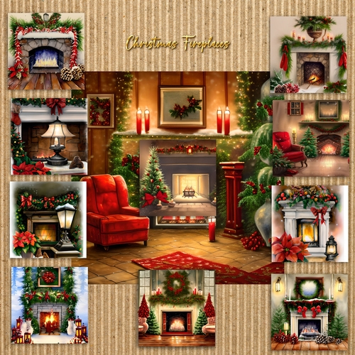 Christmas Fireplaces