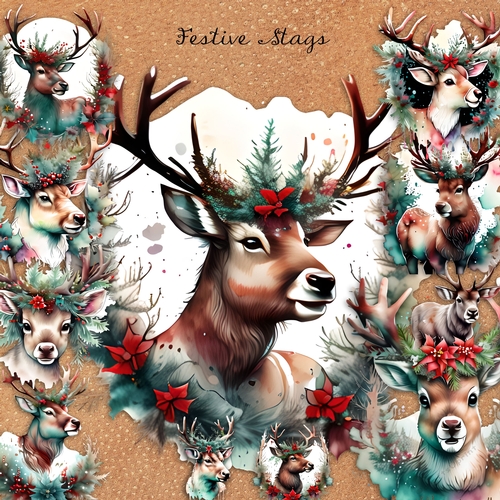 Festive Stags