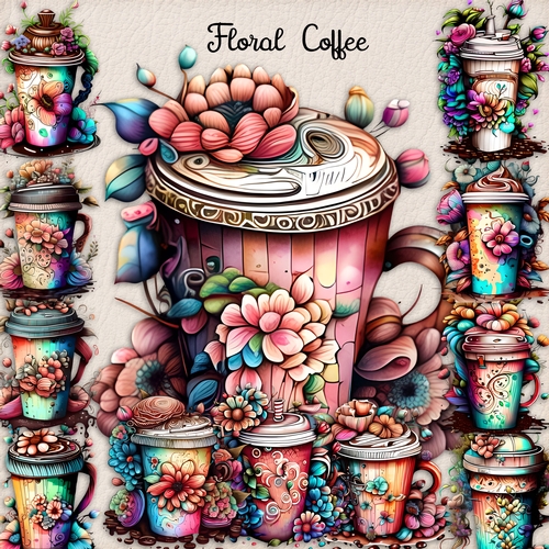 Floral Coffee Cups