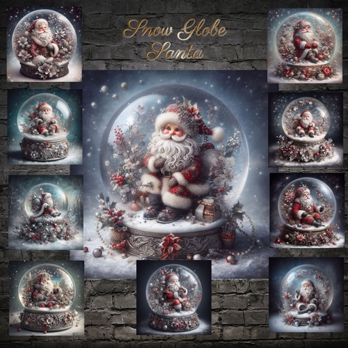 Snow Globe Santa 