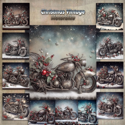Christmas Vintage Motorbikes