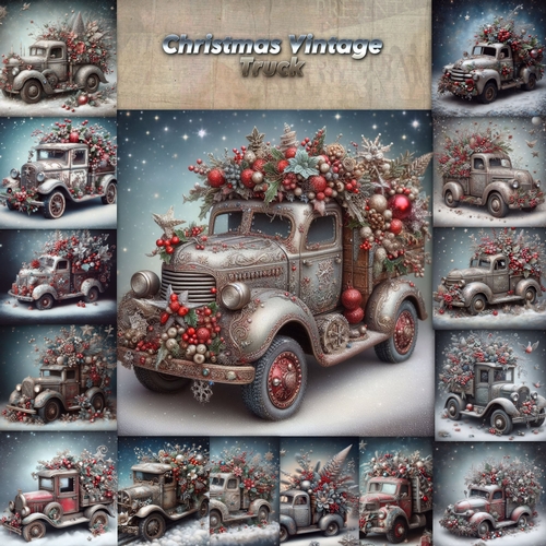 Christmas Vintage Trucks