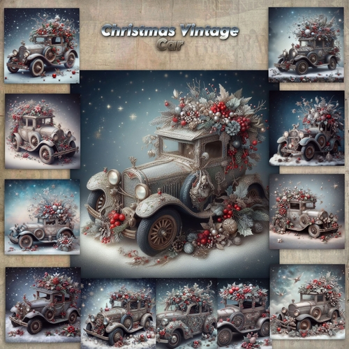 Christmas Vintage Cars