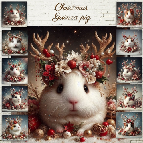 Christmas Antler Guinepig