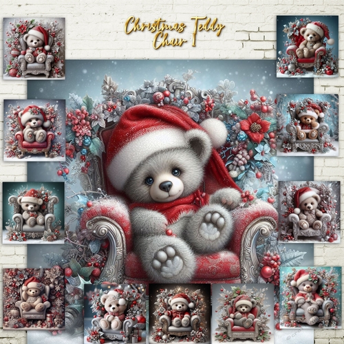  Christmas Teddy  Chair 1