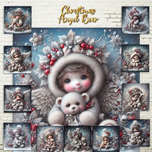 Christmas Angel With TeddyBears
