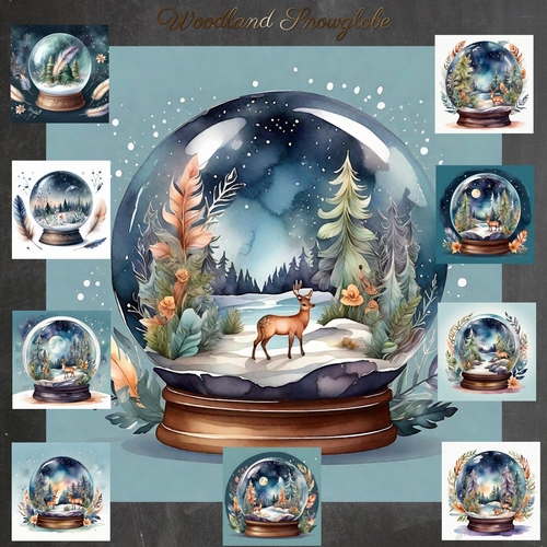 Christmas Woodland Snowglobes