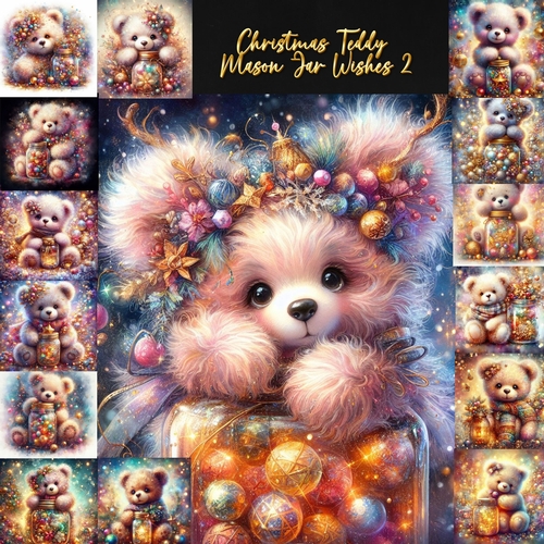 Christmas Teddy Mason Jar Wishes 2