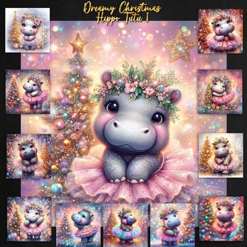 Dreamy Christmas Hippo Tutu 1