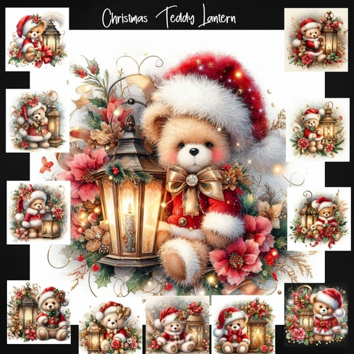 Christmas Teddy Lantern